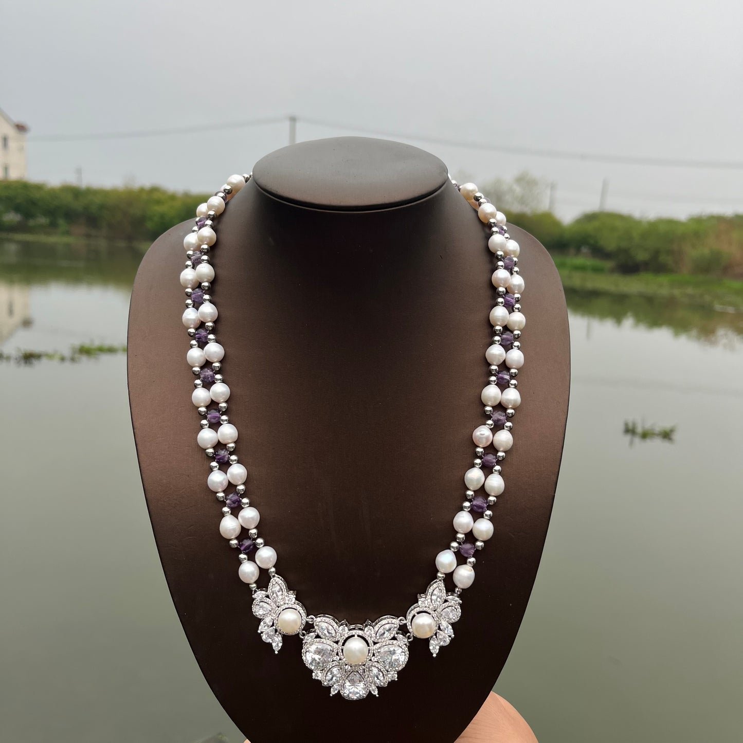 (N032)double-strand necklace