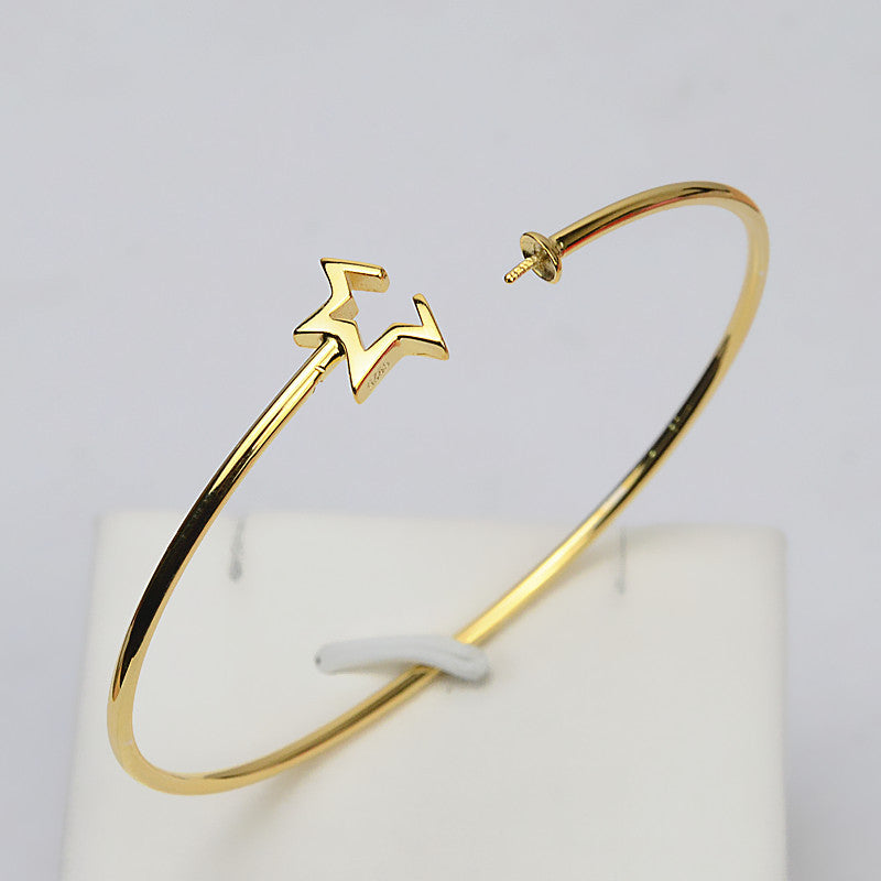 (SB002) S925 sterling silver bangle set setting