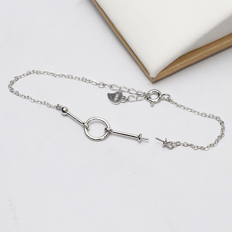 (SB005) S925 sterling silver bracelet set setting