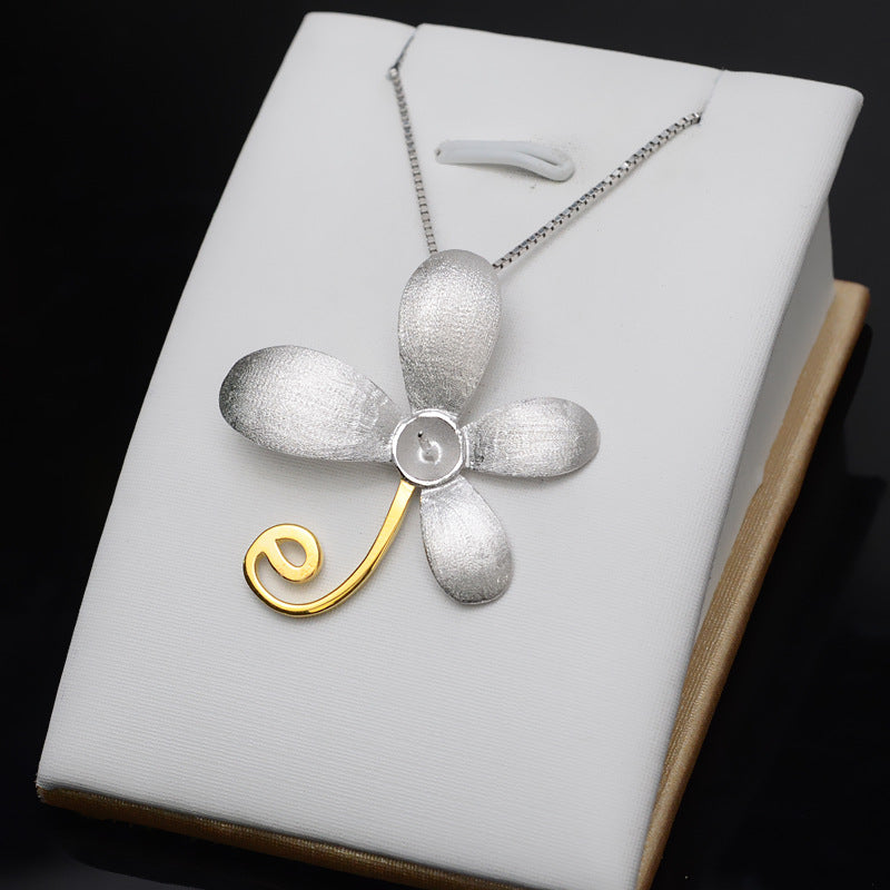 S925 sterling silver pendant setting (P42)