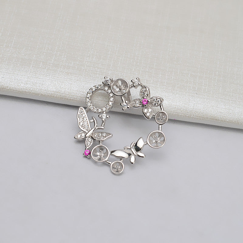 S925 sterling silver pendant setting (P43)