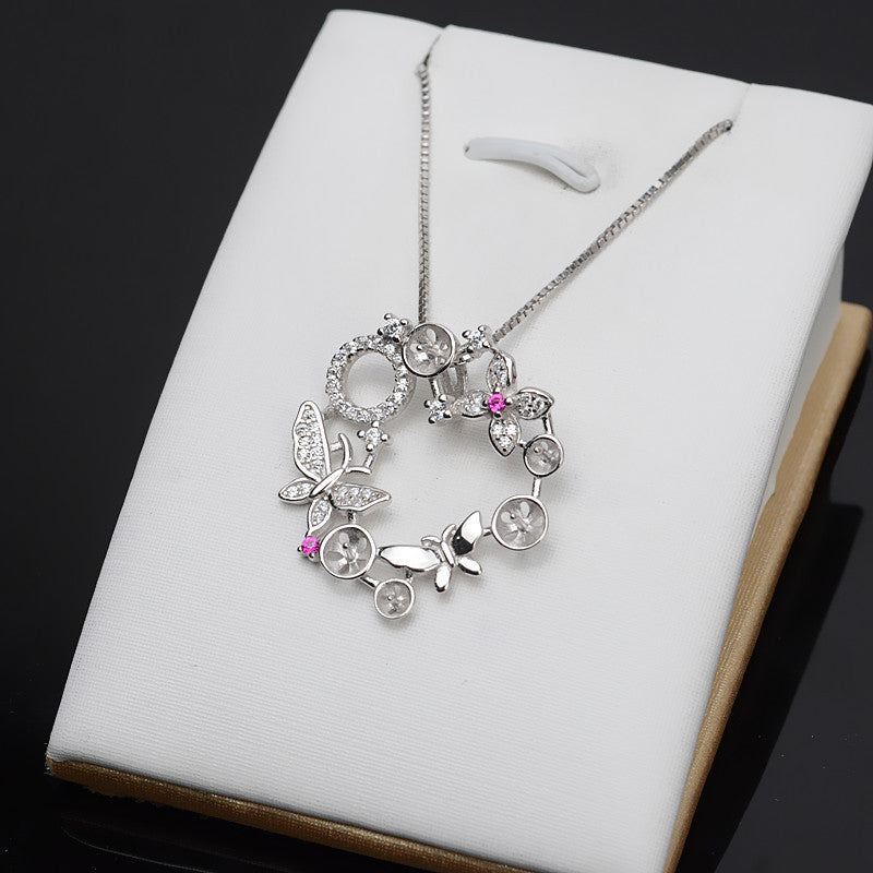 S925 sterling silver pendant setting (P43)