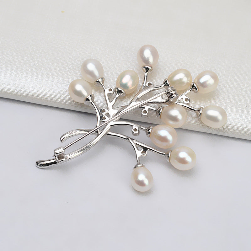 S925 sterling silver brooch setting (B-7)