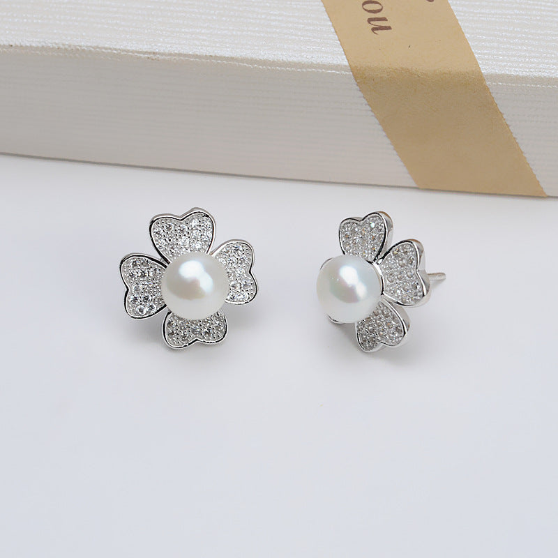 S925 sterling silver earring setting (E23)