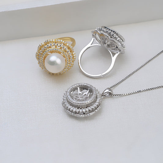 (S036)  S925 sterling silver set setting