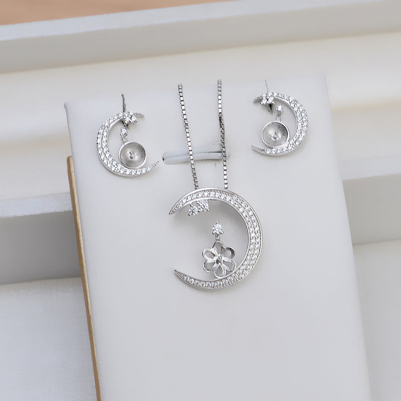 (S034)  S925 sterling silver set setting