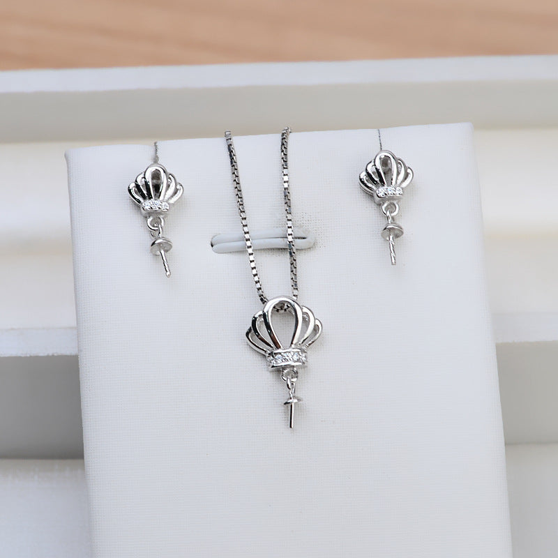 S925 sterling silver set setting (S32-1)