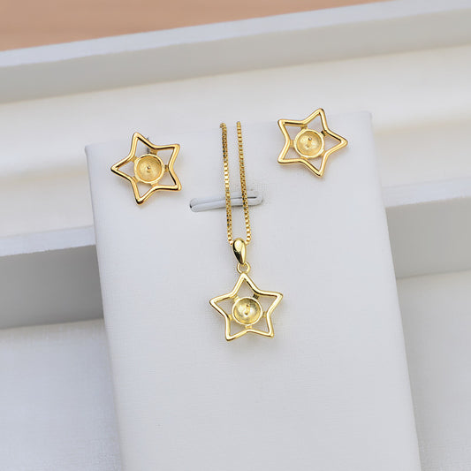 (S027)  S925 sterling silver set setting