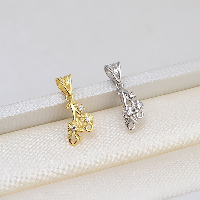 S925 sterling silver pendant baroque setting for legendary pearls (B10)