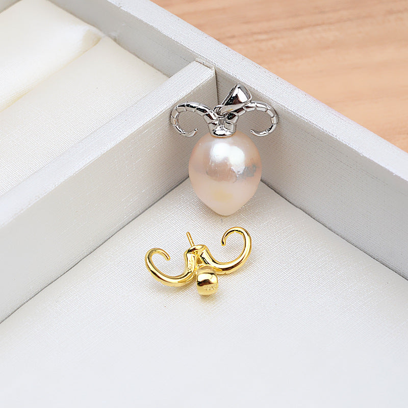 S925 sterling silver pendant baroque setting for legendary pearls  (B45)