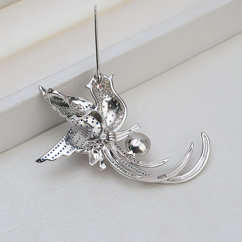 S925 sterling silver brooch setting  (B-14)