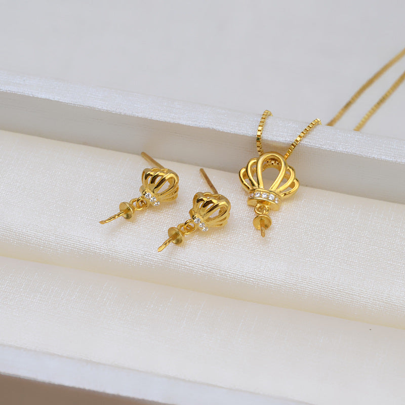 S925 sterling silver set setting (S32-1)