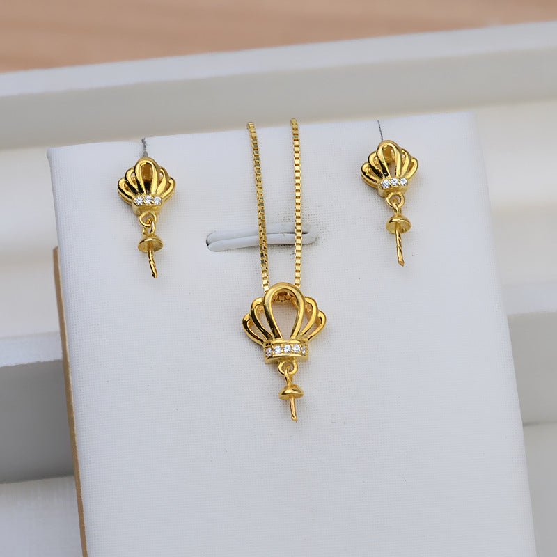 S925 sterling silver set setting (S32-1)