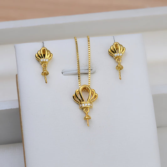 S925 sterling silver set setting (S32-1)