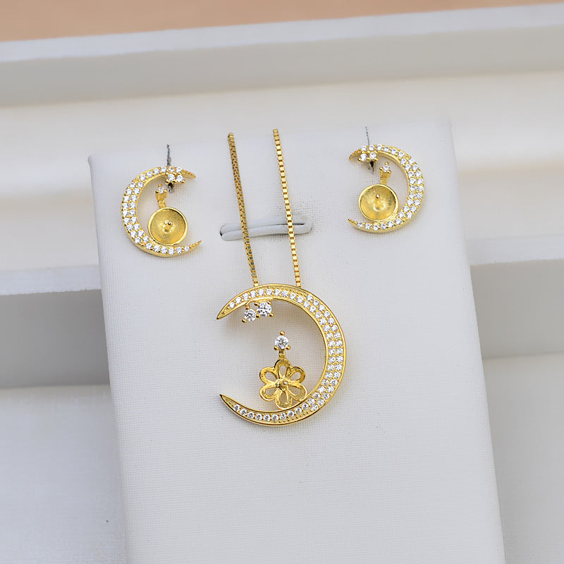 (S034)  S925 sterling silver set setting