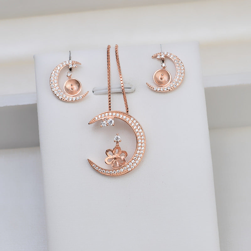 (S034)  S925 sterling silver set setting