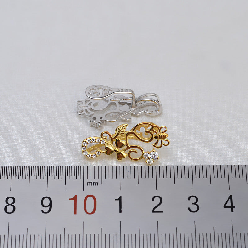 S925 sterling silver pendant baroque setting for legendary pearls  (B44)