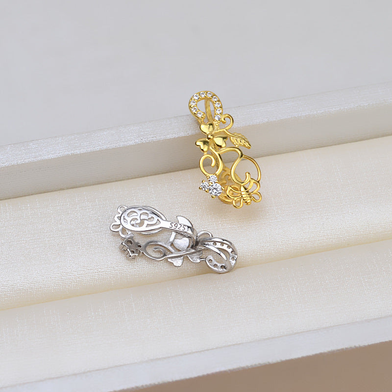 S925 sterling silver pendant baroque setting for legendary pearls  (B44)