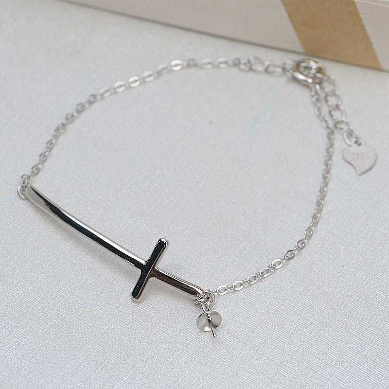 (SB006) S925 sterling silver bracelet set setting