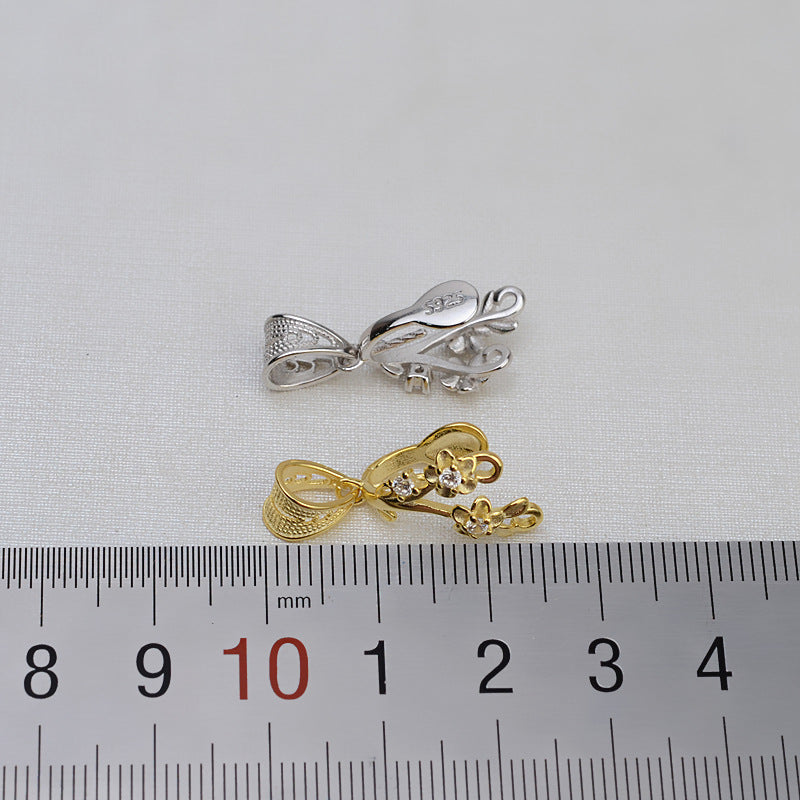 S925 sterling silver pendant baroque setting for legendary pearls (B10)