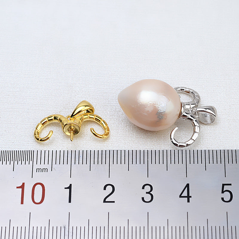 S925 sterling silver pendant baroque setting for legendary pearls  (B45)