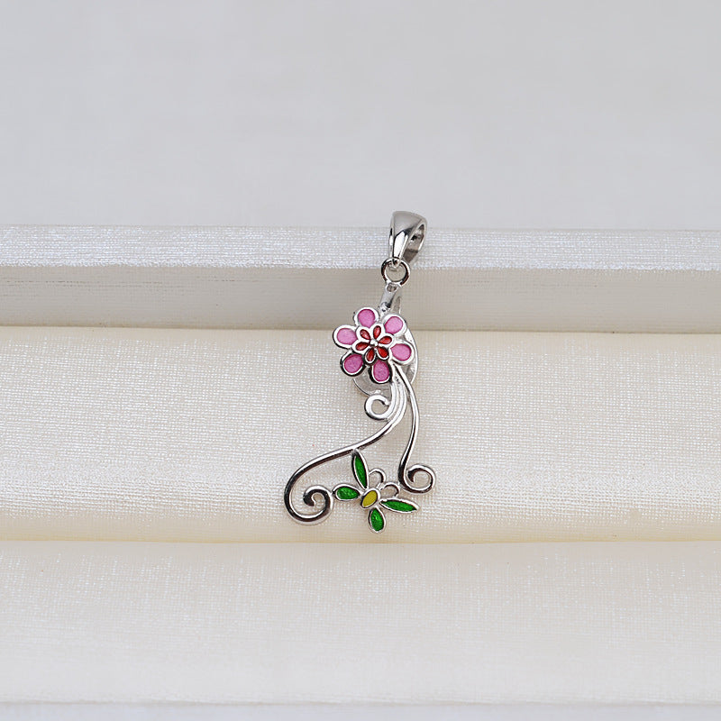 S925 sterling silver pendant baroque setting for legendary pearls (B41)