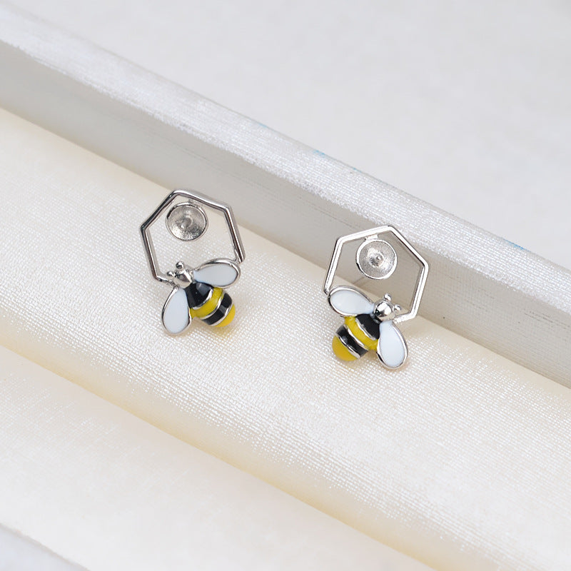 S925 sterling silver earring setting (E21)