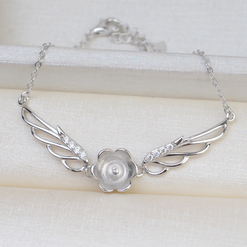 (SB001) S925 sterling silver bracelet set setting