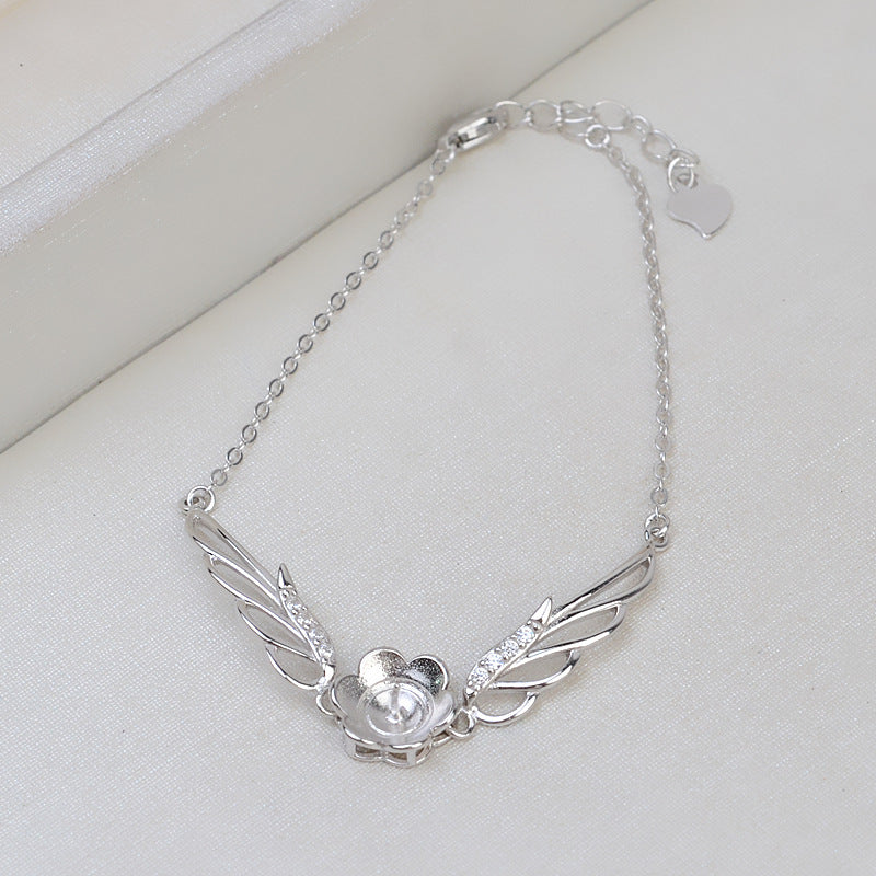 (SB001) S925 sterling silver bracelet set setting