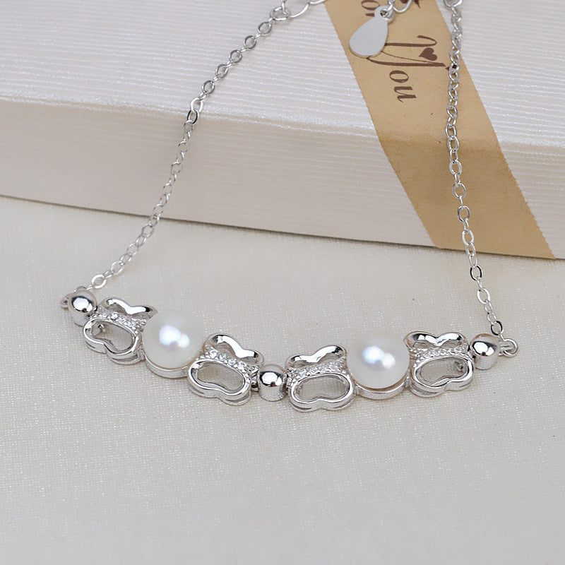 (SB002) S925 sterling silver bracelet set setting