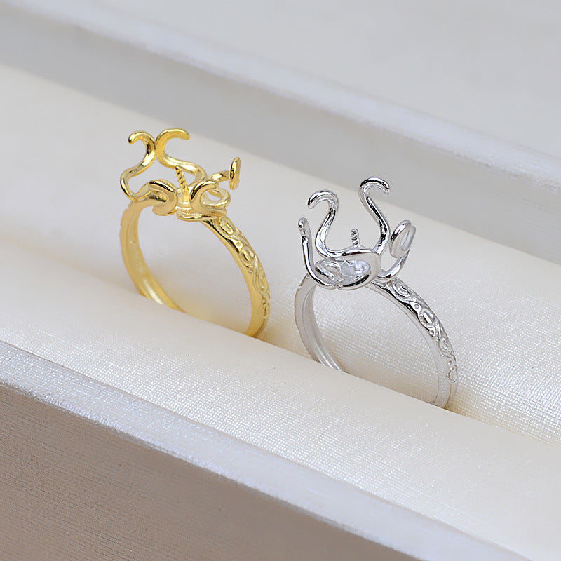 S925 sterling silver ring setting  (B1)