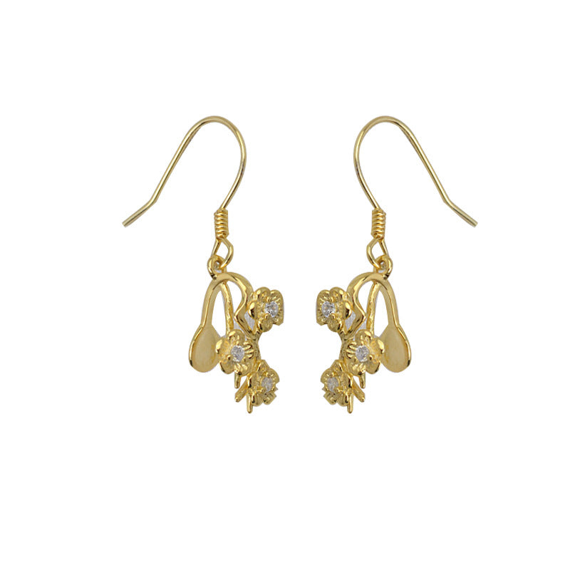 S925 sterling silver earring baroque setting for legendary pearls (B21)