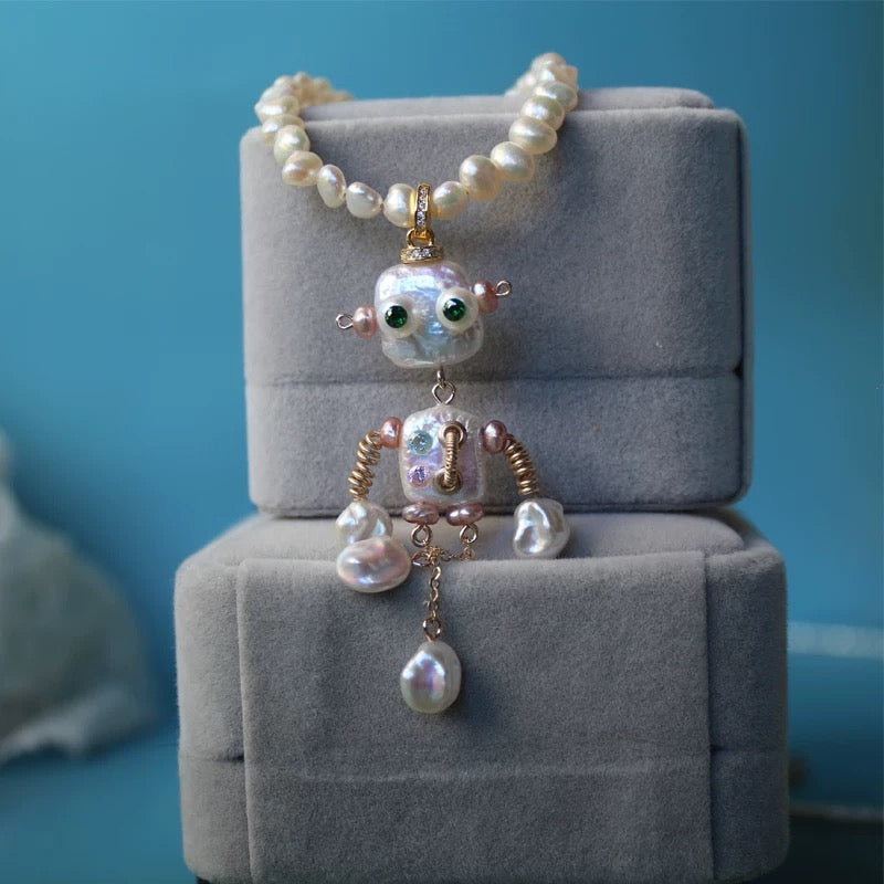 Robot pearl pendant