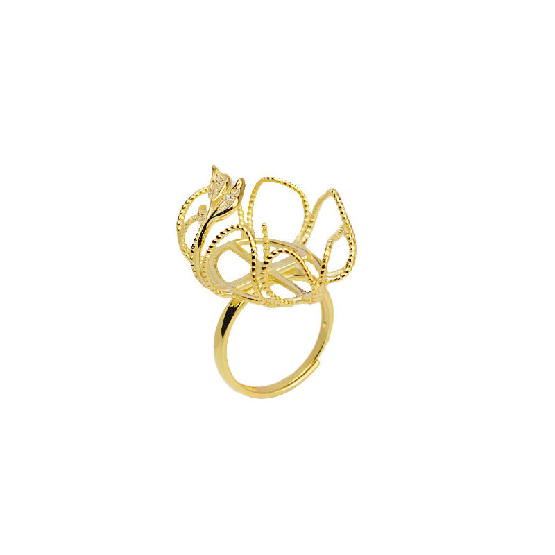 (BS007) S925 sterling silver earring baroque setting for legendary pearls