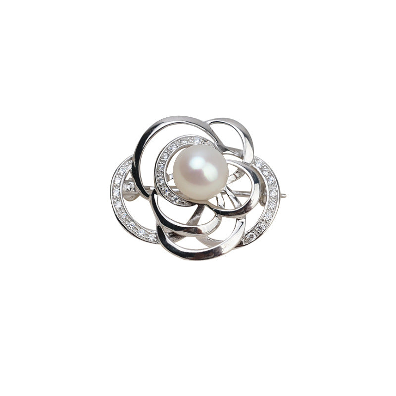 S925 sterling silver brooch setting (B-2)