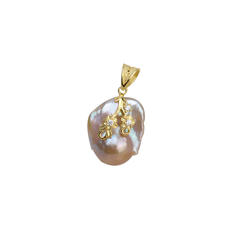 S925 sterling silver pendant baroque setting for legendary pearls (B10)