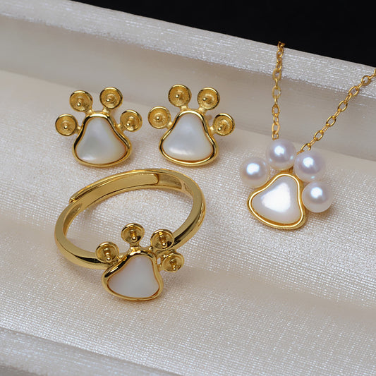 (SB004)  S925 sterling silver ring & pendant & earring & bracelet setting