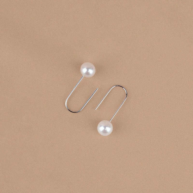 (E062) Pearl sterling silver  earrings