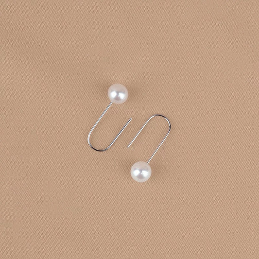 (E062) Pearl sterling silver  earrings