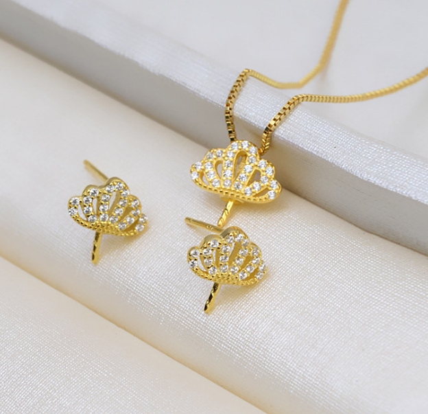 (S028)  S925 sterling silver set setting