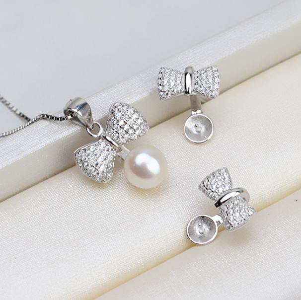 (S035)  S925 sterling silver set setting