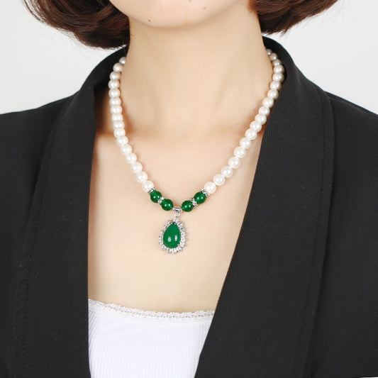 (N055)Jewelry necklace chalcedony new arrival promotion