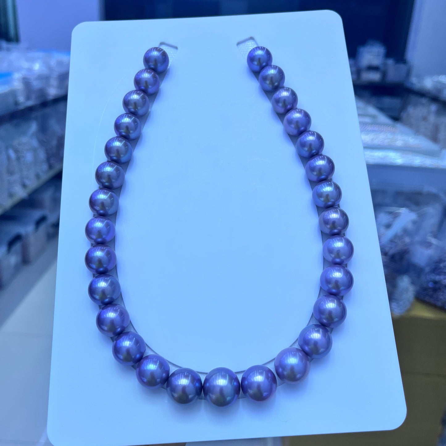 (N072)New arrival edison full pearl necklace top quality necklace in14mm
