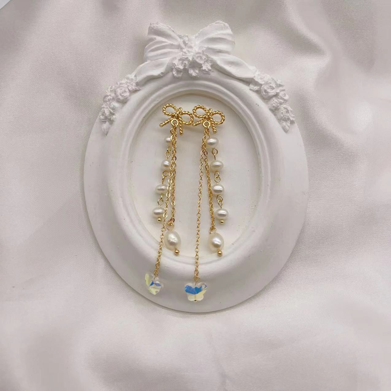 (E039)Tassel stud earrings A1-9