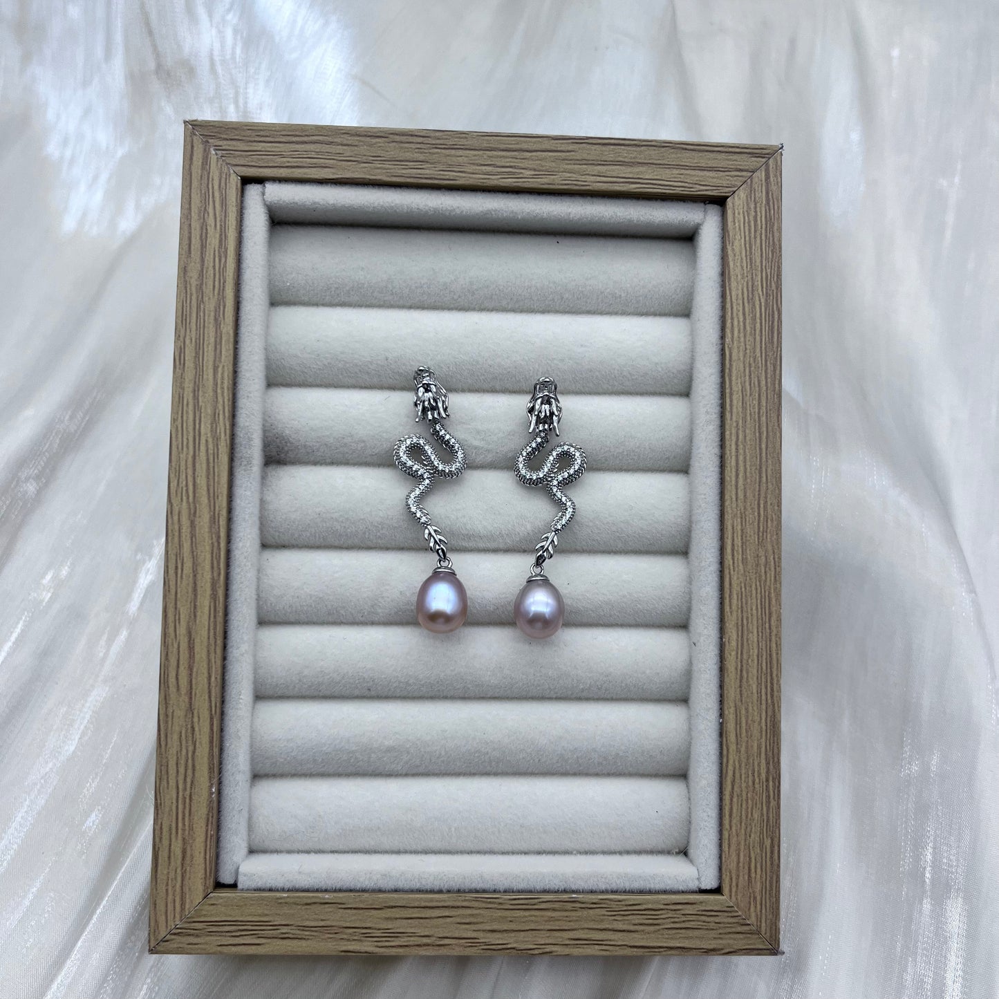 (E065)  S925 Silver Dragon Earrings