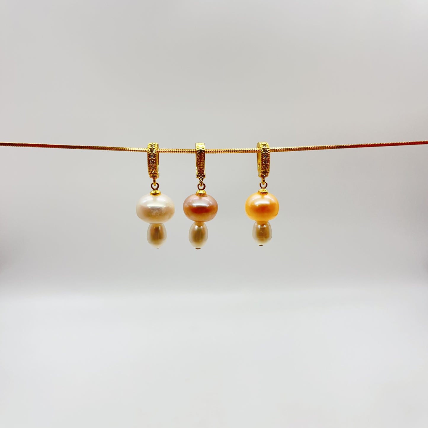 (P011) mushroom pearl pendant