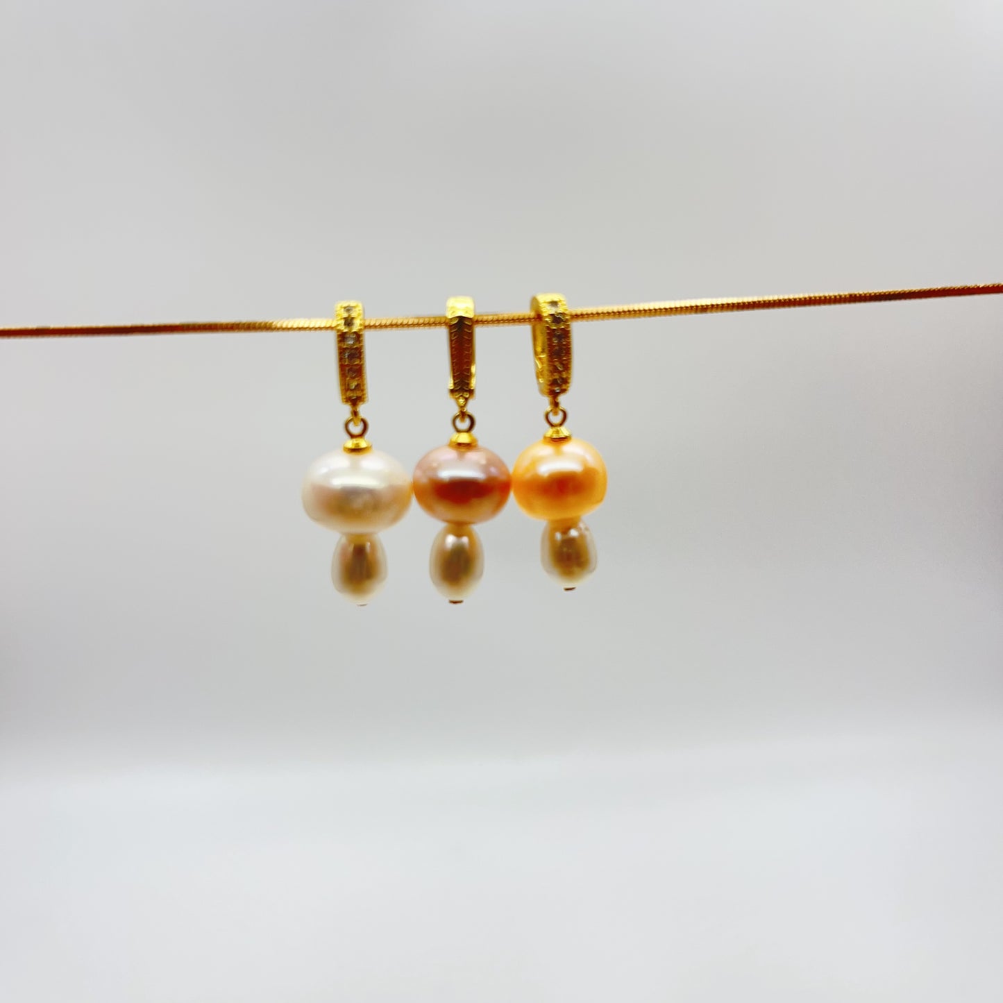 (P011) mushroom pearl pendant