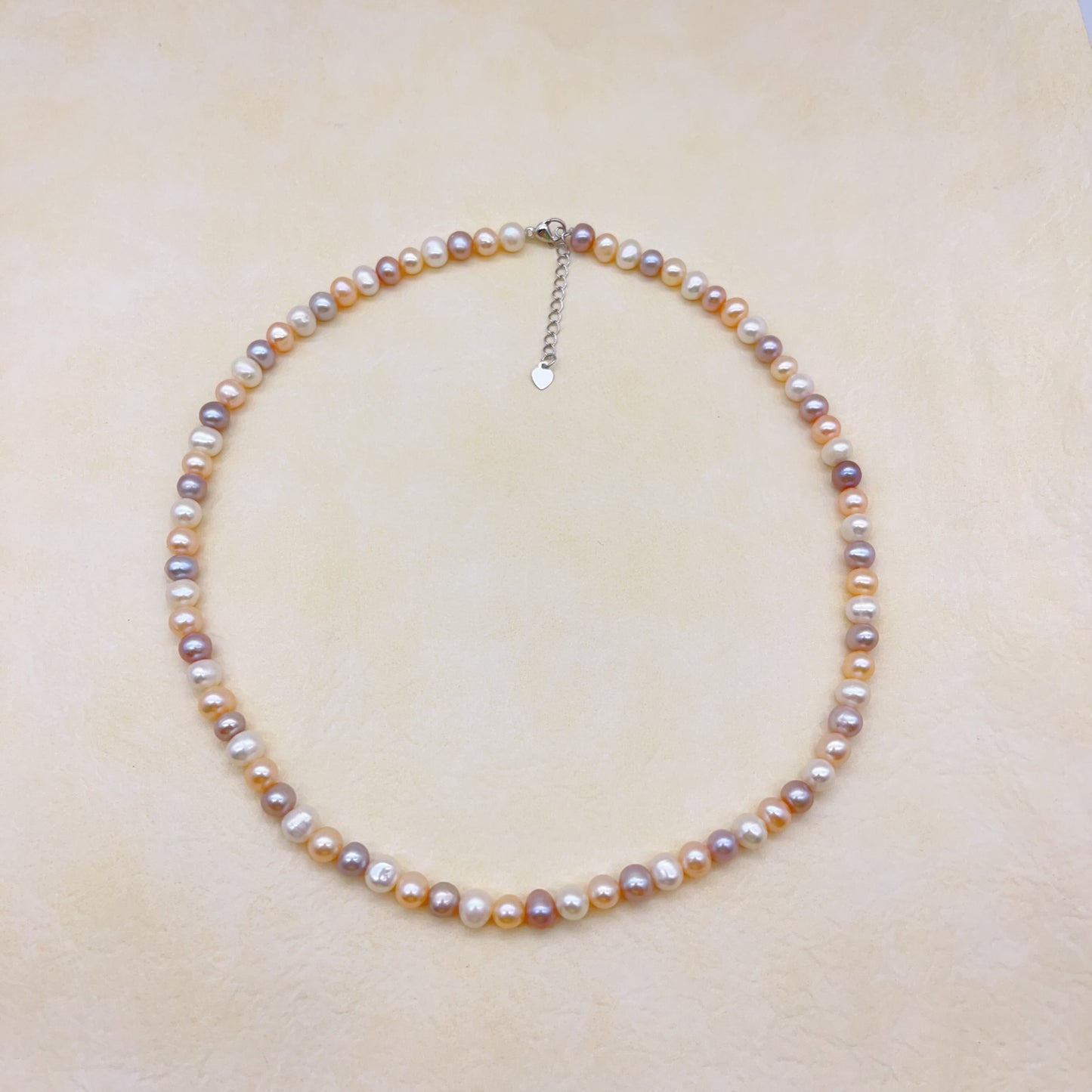 (J014)  Necklace and bracelet  rainbow set