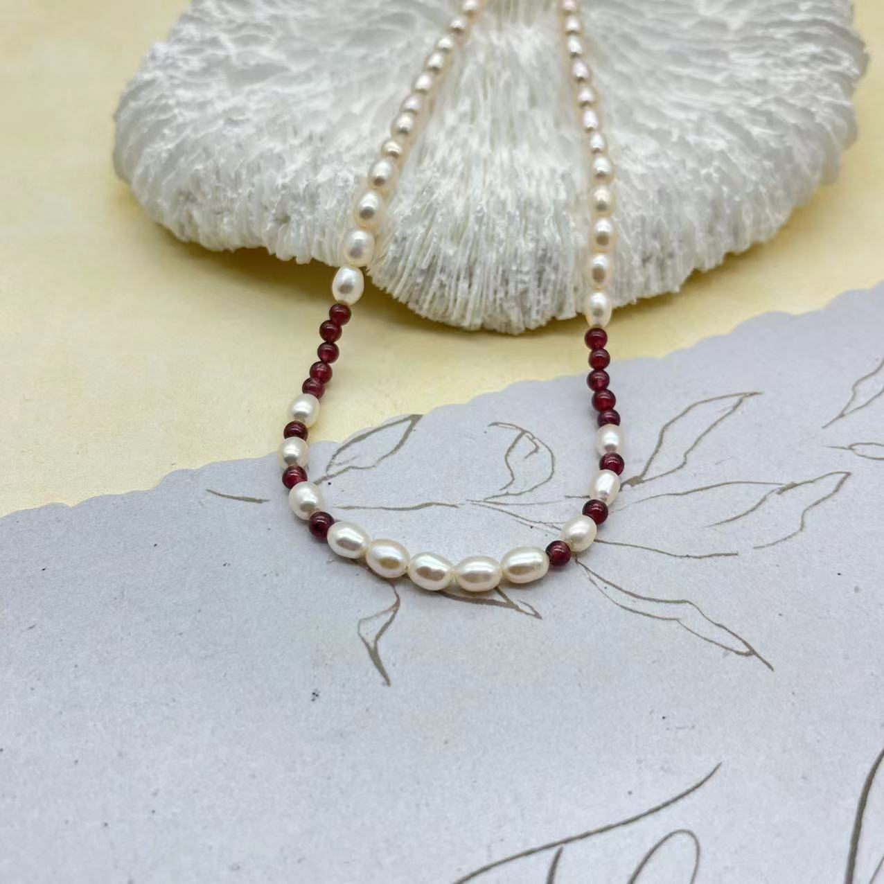 (N045)Freshwater pearl pendant necklace