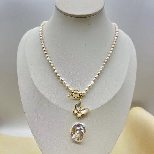 (N045)Freshwater pearl pendant necklace